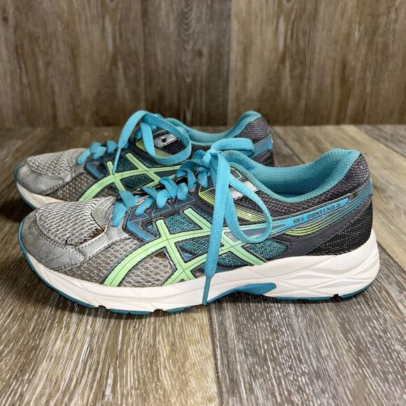 Asics Gel Contend-3 Women's Size US 6 Gray Teal Blue Running Sneaker Shoes - Picture 7 of 13